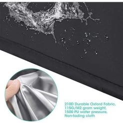 MACARON Housse Pour Parasol Chauffant Mis à Niveau 210D étanche Avec Fermeture à Glissière Tissu Oxford Et Sac De Rangement, 241 * 86 * 48 Cm LO-Ron -Chauffage d'extérieur Soldes 57139650 4