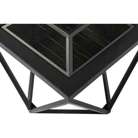 Braséro De Jardin à Bois Chauffage Extérieur Avec Tisonnier Couvercle Grille Charbon Acier Gris/noir Teamson Home PT-FW0002 - Gris 5 Braséro De Jardin à Bois Chauffage Extérieur Avec Tisonnier Couvercle Grille Charbon Acier Gris/noir Teamson Home PT-FW0002 - Gris – Image 3