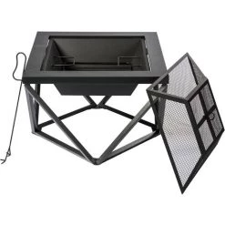 Braséro De Jardin à Bois Chauffage Extérieur Avec Tisonnier Couvercle Grille Charbon Acier Gris/noir Teamson Home PT-FW0002 - Gris 11 Braséro De Jardin à Bois Chauffage Extérieur Avec Tisonnier Couvercle Grille Charbon Acier Gris/noir Teamson Home PT-FW0002 - Gris -Chauffage d'extérieur Soldes 57163451 5