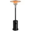 GOPLUS Parasol Chauffant Gaz En Fer,Chauffe-terrasse Etanche,Chauffage Extérieur Vertical Style Classique,Chauffage Gaz Terrasse,Extérieur Pour Jardin,Camping, Barbecue (Noir) -Chauffage d'extérieur Soldes 57205528 1