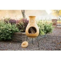 RED FIRE Cheminée Ramses En Terre Cuite -Chauffage d'extérieur Soldes 57278848 4