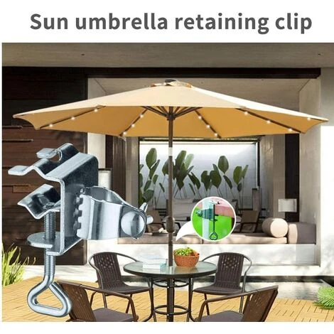 FLYME Umbrella Fixe Clip En Métal Robuste Parasol De Fixation Clip Parasol Platelage Bride De Fixation Pour Pare-Soleil 5 FLYME Umbrella Fixe Clip En Métal Robuste Parasol De Fixation Clip Parasol Platelage Bride De Fixation Pour Pare-Soleil – Image 3