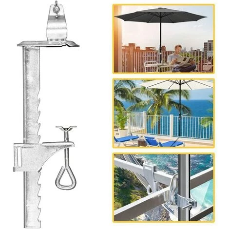 FLYME Sun Porte-parasol Balcon Sun Sun Pince De Parasol Parasol Decking Support Stand Mobilier 4 FLYME Sun Porte-parasol Balcon Sun Sun Pince De Parasol Parasol Decking Support Stand Mobilier – Image 2