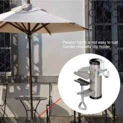 FLYME Pince Pour Parasol De Terrasse, Support De Parasol En Métal Pour Balcon, Parasol, Plage, Pêche, Terrasse, Balcon -Chauffage d'extérieur Soldes 57482068 3