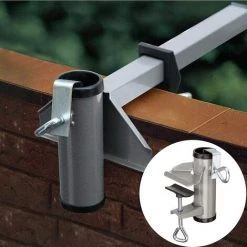 FLYME Pince Pour Parasol De Terrasse, Support De Parasol En Métal Pour Balcon, Parasol, Plage, Pêche, Terrasse, Balcon -Chauffage d'extérieur Soldes 57482068 4