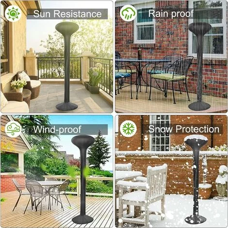 TRIOMPHE Couverture Chauffage Patio(180x52 Cm),T-Audace 210d Housse Parasol Chauffant Oxford ImperméAble, Bache De Protection Pour Chauffage Terrasse Gaz De ExtéRieur Anti-PoussièRe/Vent 6 TRIOMPHE Couverture Chauffage Patio(180x52 Cm),T-Audace 210d Housse Parasol Chauffant Oxford ImperméAble, Bache De Protection Pour Chauffage Terrasse Gaz De ExtéRieur Anti-PoussièRe/Vent – Image 4