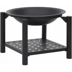 TRUE DEAL Foyer Avec Tisonnier 54x54x55 Cm Acier -Chauffage d'extérieur Soldes 57831492 5