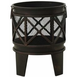 TRUE DEAL Foyer Rustique Avec Tisonnier Φ42x54 Cm Acier -Chauffage d'extérieur Soldes 57845050 4