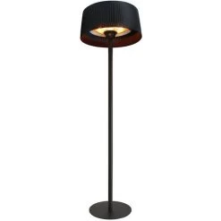 Favex - Parasol Chauffant électrique Sirmione Noir- Extérieur - 3 Puissances De Chauffe - Économique - 60 X 60 X 215 Cm - Noir