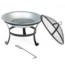 IDMARKET Braséro Extérieur Rond DJERBA En Acier 56 CM Avec Tisonnier Cheminée De Terrasse 9 IDMARKET Braséro Extérieur Rond DJERBA En Acier 56 CM Avec Tisonnier Cheminée De Terrasse -Chauffage d'extérieur Soldes 57961301 3