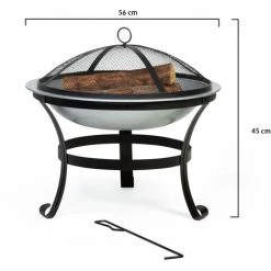 IDMARKET Braséro Extérieur Rond DJERBA En Acier 56 CM Avec Tisonnier Cheminée De Terrasse 11 IDMARKET Braséro Extérieur Rond DJERBA En Acier 56 CM Avec Tisonnier Cheminée De Terrasse -Chauffage d'extérieur Soldes 57961301 5