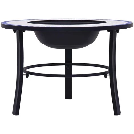 INLIFE Foyer Mosaïque Bleu Et Blanc 68 Cm Céramique 5 INLIFE Foyer Mosaïque Bleu Et Blanc 68 Cm Céramique – Image 3