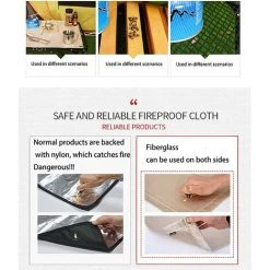 BENOBBY KIDS Tapis De Foyer Pour Terrasse, Protection Contre Les Incendies, Tapis De Poêle à Bois Extérieur, Tapis De Barbecue De Camping Avec Matériau Ignifuge Pour Protéger Votre Terrasse, Terrasse, Pelouse, Camping Contre Les Brûlures, Tapis Ignifuge Doré Grand [80 -Chauffage d'extérieur Soldes 58330933 4