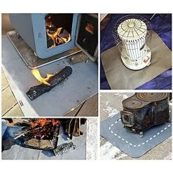 BENOBBY KIDS Tapis De Foyer Pour Terrasse, Protection Contre Les Incendies, Tapis De Poêle à Bois Extérieur, Tapis De Barbecue De Camping Avec Matériau Ignifuge Pour Protéger Votre Terrasse, Terrasse, Pelouse, Camping Contre Les Brûlures, Tapis Ignifuge Doré Grand [80 -Chauffage d'extérieur Soldes 58330933 5