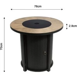 Braséro De Jardin à Gaz Chauffage Extérieur Acier Housse De Protection Verres De Feu Noir Marron Teamson Home HF30900BA-EU - Marron 10 Braséro De Jardin à Gaz Chauffage Extérieur Acier Housse De Protection Verres De Feu Noir Marron Teamson Home HF30900BA-EU - Marron -Chauffage d'extérieur Soldes 58384603 4