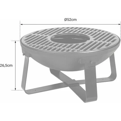 SOMAGIC - Brasero En Fonte 52cm - Noir 5 SOMAGIC - Brasero En Fonte 52cm - Noir – Image 3