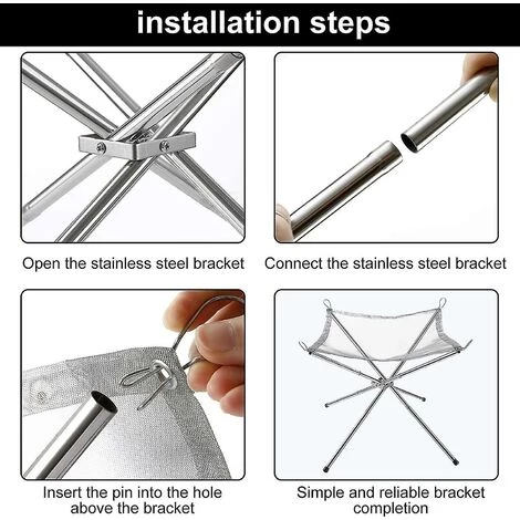Fei Yu Foyer Extérieur Portable, Barbecue / Gril Pliable, Foyer De Camping, Avec Sac De Transport, Acier Inoxydable, Pour Patio, Camping, Jardin, Voyage (42 X 42 5 Fei Yu Foyer Extérieur Portable, Barbecue / Gril Pliable, Foyer De Camping, Avec Sac De Transport, Acier Inoxydable, Pour Patio, Camping, Jardin, Voyage (42 X 42 – Image 3