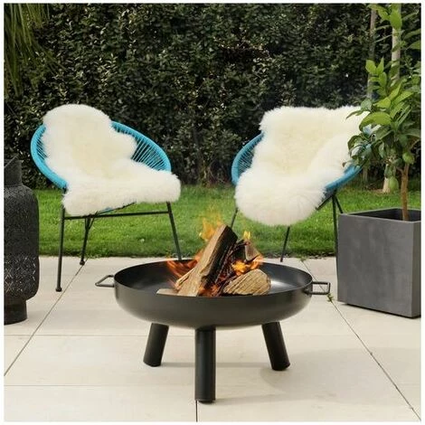 LIVOO Brasero 3 Pieds Bois Ou Charbon 60cm Acier - Noir 4 LIVOO Brasero 3 Pieds Bois Ou Charbon 60cm Acier - Noir – Image 2