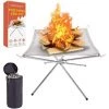 FVBJD Brasero Portable Pour Extérieur,Foyer Portatif,Foyer Extérieur,Foyer De Camping Avec Filet En Acier Inoxydable Enroulable Et Support Détachable Pour Le Camping En Plein Air Barbecue Beach Garden 2 FVBJD Brasero Portable Pour Extérieur,Foyer Portatif,Foyer Extérieur,Foyer De Camping Avec Filet En Acier Inoxydable Enroulable Et Support Détachable Pour Le Camping En Plein Air Barbecue Beach Garden -Chauffage d'extérieur Soldes 58832030 1