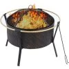 BAMNY Brasero Exterieur Ø 68 Cm, Brasero De Jardin Rond Avec Pare-étincelles Et Tisonnier - Bague Extérieure Anti-brûlure - Pour Camping/Patio/Cour/Fête 2 BAMNY Brasero Exterieur Ø 68 Cm, Brasero De Jardin Rond Avec Pare-étincelles Et Tisonnier - Bague Extérieure Anti-brûlure - Pour Camping/Patio/Cour/Fête -Chauffage d'extérieur Soldes 58832388 1