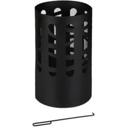 Relaxdays Brasero, Acier, Grille De Foyer, Tisonnier, Pare-étincelles, HxD 60x37 Cm, Panier Feu Jardin Et Terrasse, Noir 8 Relaxdays Brasero, Acier, Grille De Foyer, Tisonnier, Pare-étincelles, HxD 60x37 Cm, Panier Feu Jardin Et Terrasse, Noir -Chauffage d'extérieur Soldes 58968528 2