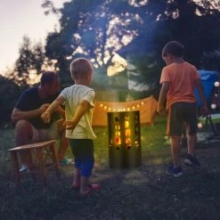 Relaxdays Brasero, Acier, Grille De Foyer, Tisonnier, Pare-étincelles, HxD 60x37 Cm, Panier Feu Jardin Et Terrasse, Noir 10 Relaxdays Brasero, Acier, Grille De Foyer, Tisonnier, Pare-étincelles, HxD 60x37 Cm, Panier Feu Jardin Et Terrasse, Noir -Chauffage d'extérieur Soldes 58968528 4