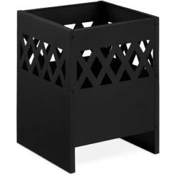 Relaxdays Brasero, Vasque Feu Avec Tisonnier Et Grille, HLP : 53,5 X 40 X 40 Cm, Foyer Feu Jardin Et Terrasse, Noir 8 Relaxdays Brasero, Vasque Feu Avec Tisonnier Et Grille, HLP : 53,5 X 40 X 40 Cm, Foyer Feu Jardin Et Terrasse, Noir -Chauffage d'extérieur Soldes 58968552 2