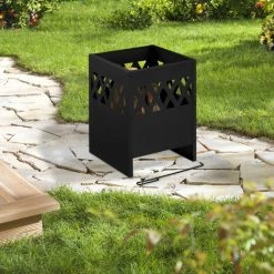 Relaxdays Brasero, Vasque Feu Avec Tisonnier Et Grille, HLP : 53,5 X 40 X 40 Cm, Foyer Feu Jardin Et Terrasse, Noir 9 Relaxdays Brasero, Vasque Feu Avec Tisonnier Et Grille, HLP : 53,5 X 40 X 40 Cm, Foyer Feu Jardin Et Terrasse, Noir -Chauffage d'extérieur Soldes 58968552 3