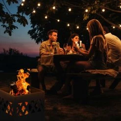 Relaxdays Brasero, Vasque Feu Avec Tisonnier Et Grille, HLP : 53,5 X 40 X 40 Cm, Foyer Feu Jardin Et Terrasse, Noir 10 Relaxdays Brasero, Vasque Feu Avec Tisonnier Et Grille, HLP : 53,5 X 40 X 40 Cm, Foyer Feu Jardin Et Terrasse, Noir -Chauffage d'extérieur Soldes 58968552 4