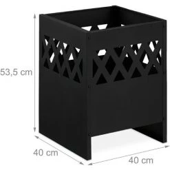 Relaxdays Brasero, Vasque Feu Avec Tisonnier Et Grille, HLP : 53,5 X 40 X 40 Cm, Foyer Feu Jardin Et Terrasse, Noir 11 Relaxdays Brasero, Vasque Feu Avec Tisonnier Et Grille, HLP : 53,5 X 40 X 40 Cm, Foyer Feu Jardin Et Terrasse, Noir -Chauffage d'extérieur Soldes 58968552 5