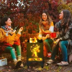 Relaxdays Brasero à Motifs, Vasque Feu XL Carré, HLP: 71,5x46x46 Cm, Acier, Foyer à Feu Pour L’extérieur, Noir 9 Relaxdays Brasero à Motifs, Vasque Feu XL Carré, HLP: 71,5x46x46 Cm, Acier, Foyer à Feu Pour L’extérieur, Noir -Chauffage d'extérieur Soldes 58968565 3