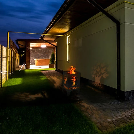 Relaxdays Brasero à Motifs, Vasque Feu XL Carré, HLP: 71,5x46x46 Cm, Acier, Foyer à Feu Pour L’extérieur, Noir 6 Relaxdays Brasero à Motifs, Vasque Feu XL Carré, HLP: 71,5x46x46 Cm, Acier, Foyer à Feu Pour L’extérieur, Noir – Image 4