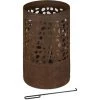 Relaxdays Brasero Avec Pare-étincelles, Tisonnier Et Grille De Foyer, Extérieur, H X D : 60x37 Cm, Acier Corten, Marron -Chauffage d'extérieur Soldes 58968566 1