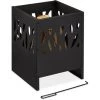 Relaxdays Brasero, Vasque Feu Avec Tisonnier Et Grille De Foyer, HLP: 53 X 40 X 40 cm, Pour Jardin Et Terrasse, Noir 2 Relaxdays Brasero, Vasque Feu Avec Tisonnier Et Grille De Foyer, HLP: 53 X 40 X 40 cm, Pour Jardin Et Terrasse, Noir -Chauffage d'extérieur Soldes 58968575 1