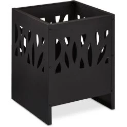 Relaxdays Brasero, Vasque Feu Avec Tisonnier Et Grille De Foyer, HLP: 53 X 40 X 40 cm, Pour Jardin Et Terrasse, Noir 8 Relaxdays Brasero, Vasque Feu Avec Tisonnier Et Grille De Foyer, HLP: 53 X 40 X 40 cm, Pour Jardin Et Terrasse, Noir -Chauffage d'extérieur Soldes 58968575 2