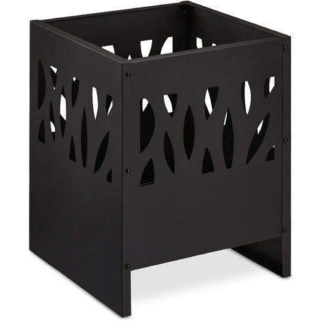 Relaxdays Brasero, Vasque Feu Avec Tisonnier Et Grille De Foyer, HLP: 53 X 40 X 40 cm, Pour Jardin Et Terrasse, Noir 4 Relaxdays Brasero, Vasque Feu Avec Tisonnier Et Grille De Foyer, HLP: 53 X 40 X 40 cm, Pour Jardin Et Terrasse, Noir – Image 2