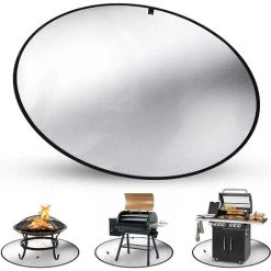 TANCYCO Tapis De Foyer Et Tapis Ignifuge, Pour Réchaud De Camping, Gaz à Dessus Plat Extérieur, Brûleurs Au Propane Et Grils à Charbon, Tapis Sous Le Gril Pour Protection De Terrasse Et Pelouse 91,4 Cm
