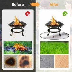 TANCYCO Tapis De Foyer Et Tapis Ignifuge, Pour Réchaud De Camping, Gaz à Dessus Plat Extérieur, Brûleurs Au Propane Et Grils à Charbon, Tapis Sous Le Gril Pour Protection De Terrasse Et Pelouse 91,4 Cm 8 TANCYCO Tapis De Foyer Et Tapis Ignifuge, Pour Réchaud De Camping, Gaz à Dessus Plat Extérieur, Brûleurs Au Propane Et Grils à Charbon, Tapis Sous Le Gril Pour Protection De Terrasse Et Pelouse 91,4 Cm -Chauffage d'extérieur Soldes 59307475 2