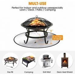 TANCYCO Tapis De Foyer Et Tapis Ignifuge, Pour Réchaud De Camping, Gaz à Dessus Plat Extérieur, Brûleurs Au Propane Et Grils à Charbon, Tapis Sous Le Gril Pour Protection De Terrasse Et Pelouse 91,4 Cm 9 TANCYCO Tapis De Foyer Et Tapis Ignifuge, Pour Réchaud De Camping, Gaz à Dessus Plat Extérieur, Brûleurs Au Propane Et Grils à Charbon, Tapis Sous Le Gril Pour Protection De Terrasse Et Pelouse 91,4 Cm -Chauffage d'extérieur Soldes 59307475 3