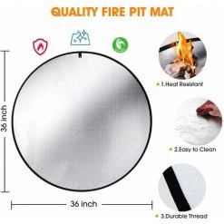 TANCYCO Tapis De Foyer Et Tapis Ignifuge, Pour Réchaud De Camping, Gaz à Dessus Plat Extérieur, Brûleurs Au Propane Et Grils à Charbon, Tapis Sous Le Gril Pour Protection De Terrasse Et Pelouse 91,4 Cm 11 TANCYCO Tapis De Foyer Et Tapis Ignifuge, Pour Réchaud De Camping, Gaz à Dessus Plat Extérieur, Brûleurs Au Propane Et Grils à Charbon, Tapis Sous Le Gril Pour Protection De Terrasse Et Pelouse 91,4 Cm -Chauffage d'extérieur Soldes 59307475 5