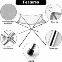 PROSTER Brasero Extérieur Pliable Camping En Maille D'acier Inoxydable Résistant à La Chaleur Avec Sac 9 PROSTER Brasero Extérieur Pliable Camping En Maille D'acier Inoxydable Résistant à La Chaleur Avec Sac -Chauffage d'extérieur Soldes 59410221 3