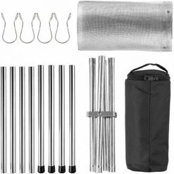 PROSTER Brasero Extérieur Pliable Camping En Maille D'acier Inoxydable Résistant à La Chaleur Avec Sac 10 PROSTER Brasero Extérieur Pliable Camping En Maille D'acier Inoxydable Résistant à La Chaleur Avec Sac -Chauffage d'extérieur Soldes 59410221 4