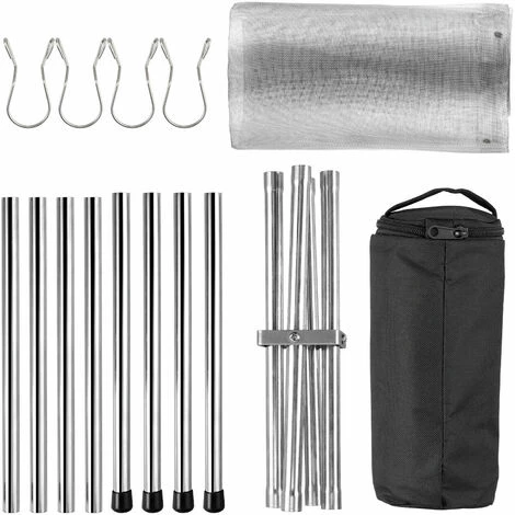 PROSTER Brasero Extérieur Pliable Camping En Maille D'acier Inoxydable Résistant à La Chaleur Avec Sac 6 PROSTER Brasero Extérieur Pliable Camping En Maille D'acier Inoxydable Résistant à La Chaleur Avec Sac – Image 4