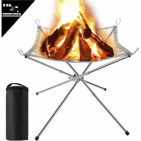 PROSTER Brasero Extérieur Pliable Camping En Maille D'acier Inoxydable Résistant à La Chaleur Avec Sac 7 PROSTER Brasero Extérieur Pliable Camping En Maille D'acier Inoxydable Résistant à La Chaleur Avec Sac – Image 5