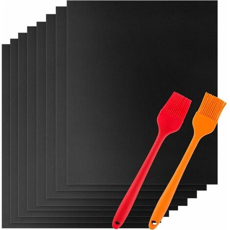 IRISFR Tapis De Cuisson Pour Barbecue, 40x33cm Set De 8 Feuilles De BBQ Réutilisable Extérieur, Cuisson Mats Pour Barbecue Gaz, Weber Charbon Barbecue, Postuler à Plaques Et Grilles Pour Cuisson,Lilaris 6 IRISFR Tapis De Cuisson Pour Barbecue, 40x33cm Set De 8 Feuilles De BBQ Réutilisable Extérieur, Cuisson Mats Pour Barbecue Gaz, Weber Charbon Barbecue, Postuler à Plaques Et Grilles Pour Cuisson,Lilaris – Image 4