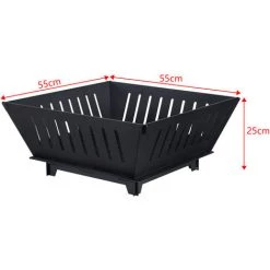 Brasero De Jardin Fedje Au Charbon Ou Au Bois 25 X 55 X 55 Cm [casa.pro] -Chauffage d'extérieur Soldes 59897330 3