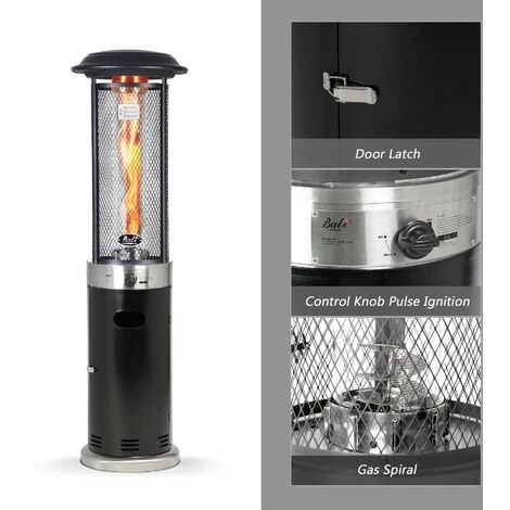 Bali OUTDOORS Chauffage De Gaz 11kw Avec Des Roulettes Chauffage D'appoint Ext¨¦rieur En Inox Thermostat Po¨ºle ¨¤ Gaz - Acier Inoxydable +Noir 3 Bali OUTDOORS Chauffage De Gaz 11kw Avec Des Roulettes Chauffage D'appoint Ext¨¦rieur En Inox Thermostat Po¨ºle ¨¤ Gaz - Acier Inoxydable +Noir