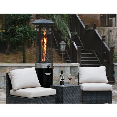 Bali OUTDOORS Chauffage De Gaz 11kw Avec Des Roulettes Chauffage D'appoint Ext¨¦rieur En Inox Thermostat Po¨ºle ¨¤ Gaz - Acier Inoxydable +Noir 4 Bali OUTDOORS Chauffage De Gaz 11kw Avec Des Roulettes Chauffage D'appoint Ext¨¦rieur En Inox Thermostat Po¨ºle ¨¤ Gaz - Acier Inoxydable +Noir – Image 2