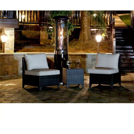 Bali OUTDOORS Chauffage De Gaz 11kw Avec Des Roulettes Chauffage D'appoint Ext¨¦rieur En Inox Thermostat Po¨ºle ¨¤ Gaz - Acier Inoxydable +Noir 6 Bali OUTDOORS Chauffage De Gaz 11kw Avec Des Roulettes Chauffage D'appoint Ext¨¦rieur En Inox Thermostat Po¨ºle ¨¤ Gaz - Acier Inoxydable +Noir – Image 4