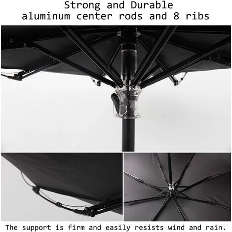 REGALI Parapluie Automatique Parapluie Pliant Parapluie Coupe-Vent/Tri-Fold/Aquarelle Changement De Couleur/Caoutchouc Noir Zebra Parapluie (Zebra) 7 REGALI Parapluie Automatique Parapluie Pliant Parapluie Coupe-Vent/Tri-Fold/Aquarelle Changement De Couleur/Caoutchouc Noir Zebra Parapluie (Zebra) – Image 5